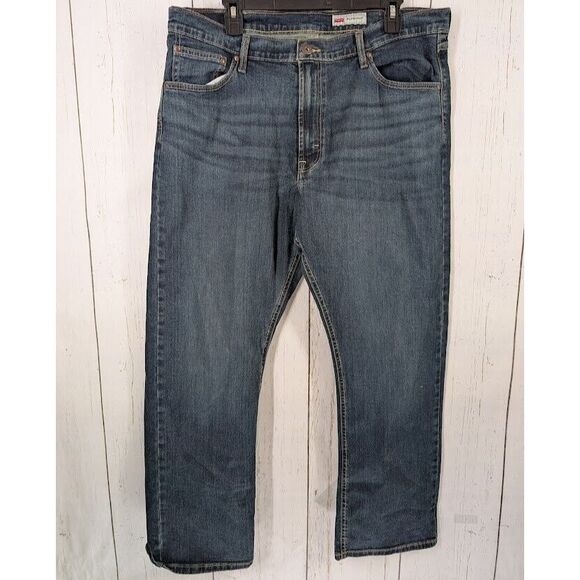 Wrangler Other - Wrangler Size 38 Relaxed Boot Medium‎ Wash Blue Mens Denim Jeans